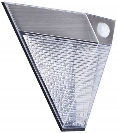 SMARTLIGHT Smartwares Lampe avec capteur PIR Pyramide Argent&eacute; 5000.703