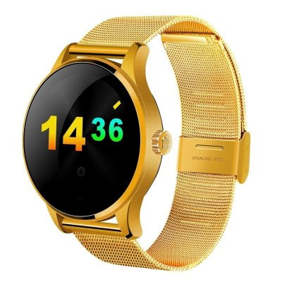 YONIS Smartwatch Android Et Iphone iOs Montre Connect&eacute;e 1,22' Cardio Podom&egrave;tre Or -