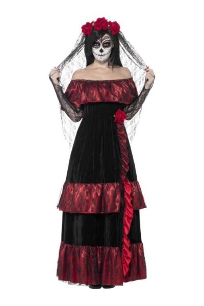 PL RH SMITH & SONS WIGMAKERS LTD TRADING AS SMIFFY S, Smiffys Costume mari&eacute;e jour des morts, avec robeet voile rose