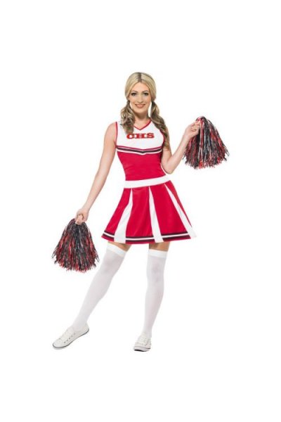 SMIFFYS  Costume pom pom girl avec robe et pompons - Rouge - S (36-38)