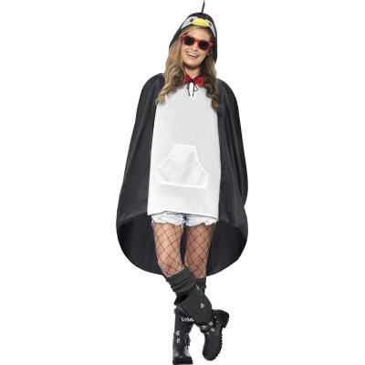 PL RH SMITH & SONS WIGMAKERS LTD TRADING AS SMIFFY S, Smiffys Party Poncho Manchot, avec le sac de Cordon, Noir/Blanc