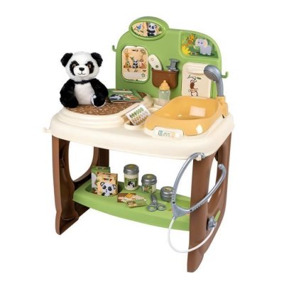SMOBY  - Centre V&eacute;t&eacute;rinaire Zoo - 1 peluche Panda - Nombreux accessoires et fonctions 