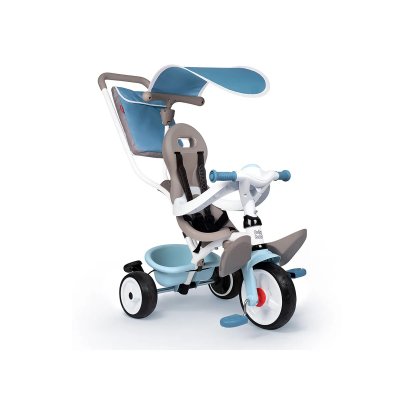SMOBY  Tricycle enfant &eacute;volutif Balade Plus - Structure m&eacute;tal - Bleu