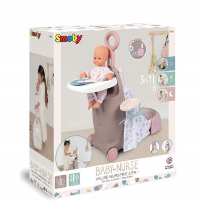 SMOBY  valise de jeu de poup&eacute;e 3 en 1 baby nurse