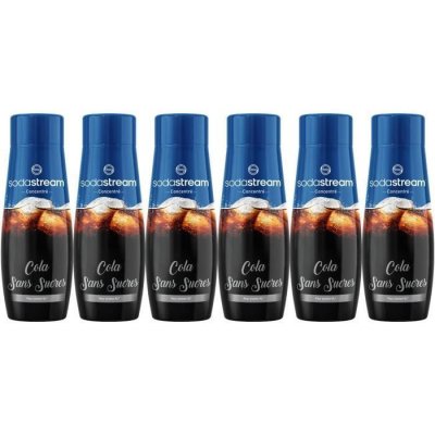 SODASTREAM  - Lot de 6 concentr&eacute;s COLA sans sucres - 440ml 