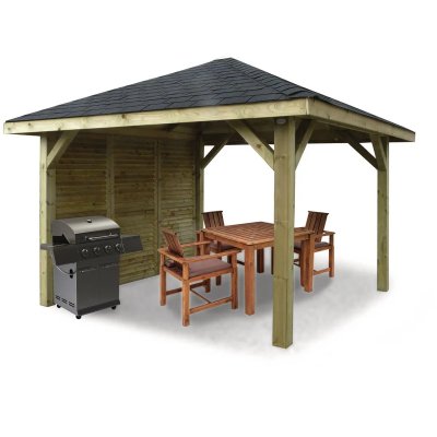 SOLID  Abri de Jardin Maisonnette Chalet Kiosk Combination 347x347