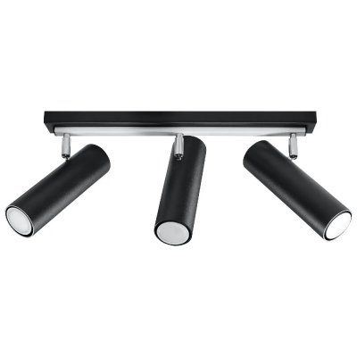 SOLLUX  Direzione - Barre De Projecteur &Agrave; 3 Lumi&egrave;res Noir, Gu10
