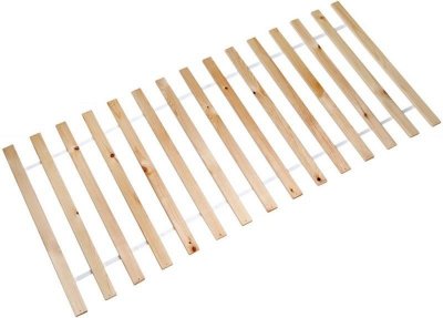 PARIS PRIX Sommier 1 Personne ""13 lattes"" 90x200 cm naturel UBD-30400290-CADRE-0919