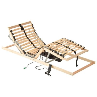 VIDAXL Sommier &agrave; lattes &eacute;lectrique avec 28 lattes 7 zones 80x200 cm 321823