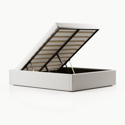 MEUBLER DESIGN Sommier coffre de rangement Room - Blanc - 180x200