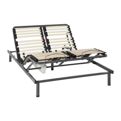 VENTE UNIQUE Sommier &eacute;lectrique de relaxation 5 plans de couchage - 140x200 cm - moteur okin