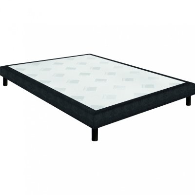 EPEDA Sommier  confort ferme deco nature 140x190 chin&eacute; gris