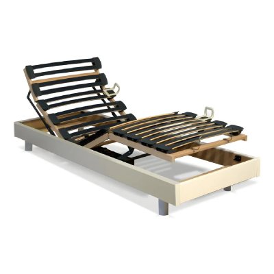 VENTE UNIQUE Sommier relaxation &eacute;lectrique flexpur 80x200 / blanc
