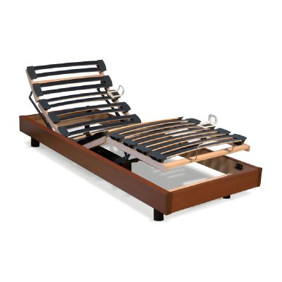 VENTE UNIQUE Sommier relaxation &eacute;lectrique flexpur 80x200 / merisier