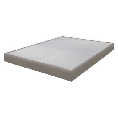 EBAC Sommier tapissier 140x190 Omega simili taupe 2x18 lattes