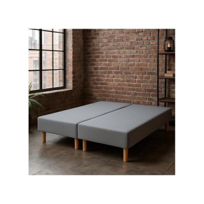 BYSOMMIFLEX Sommier tapissier 180x200 (2x90x200) - 90x200x2gris