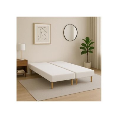 BYSOMMIFLEX Sommier tapissier 180x200cm (90x200x2) blanc