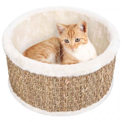 VIDAXL SONDEY  Panier pour Chat Rond 36 cm Herbiers Marins