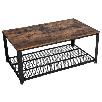 VASAGLE SONGMICS Table basse, Armature en m&eacute;tal, Industriel, 1 &eacute;tag&egrave;re LCT61X