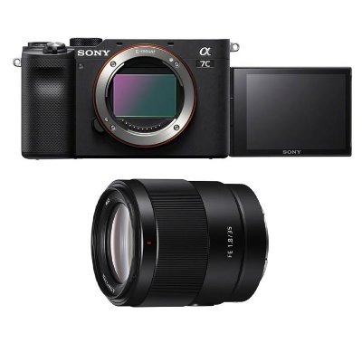 SONY  appareil photo hybride alpha 7c noir + fe 35mm f/1.8 