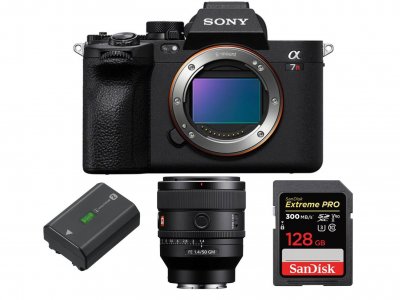 SONY   A7R V Bo&icirc;tier+FE 50mm f1.4 GM+ NP-FZ100+SanDisk 128GB