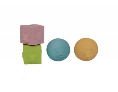 VULLI SOPHIE LA GIRAFE Set 2 balles + 2 cubes So'Pure