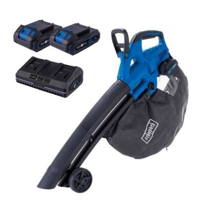 SCHEPPACH Souffleur sans fil BC-BLV720-X - Set S2.5 - d&eacute;bit 210 km/h - 2 batteries 20V IXES + chargeur 2.4h