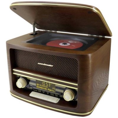 SOUNDMASTER  NR961 Radio de table DAB+, FM AUX, USB, CD, Bluetooth avec t&eacute;l&eacute;commande marron 