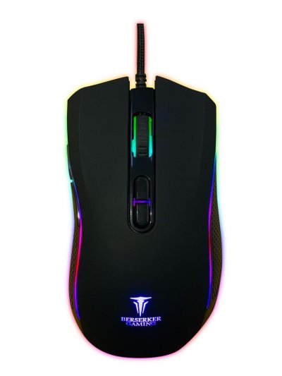 ALPHA OMEGA PLAYERS Souris de gaming Berserker Gaming S2 filaire optique &eacute;clair&eacute;, port USB noir 