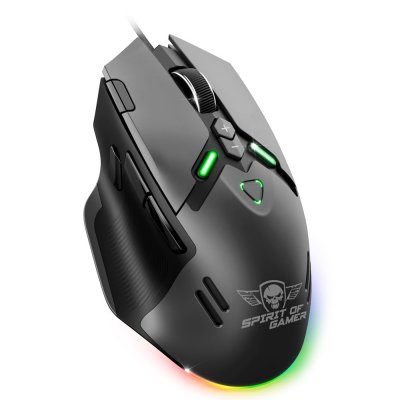 SPIRIT OF GAMER Souris filaire gaming RGB  Elite M60 Noir