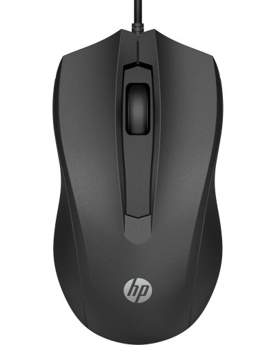 HP Souris filaire  100 Noire, Forme galbee qui epouse la courbe naturelle de la m