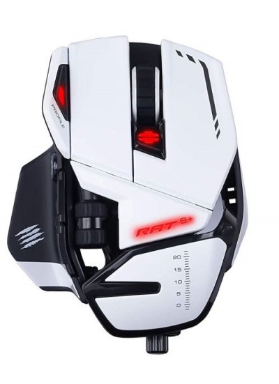 MAD CATZ Souris gamer  RAT 6+ BLANCHE