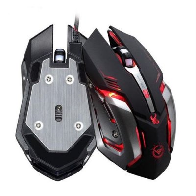  Souris Gamer Metal pour PC Avec Fil USB LED Gaming Universelle Filaire Capteur Optique 6 Boutons