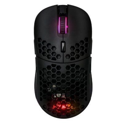 FOURZE Souris gamer noire sans fil RGB  GM900 - 16000 dpi - Ambidextre - Boutons interchangeables 
