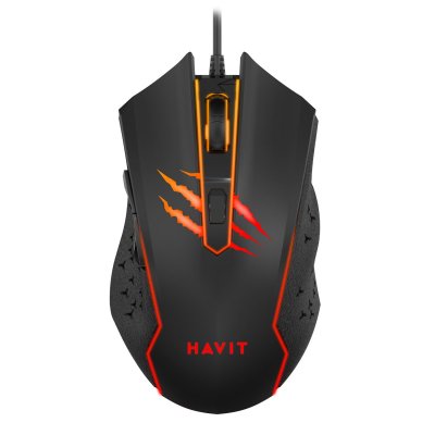 GAMENOTE Souris gaming pc gamer havit ms1027 2400dpi MS1027-FL