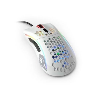 GLORIOUS PC GAMING RACE Souris  Model D GLO-MS-DM-GW Filaire Ergonomique Jeux USB 2.0 6 Boutons Blanc 