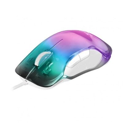 Souris MarsGaming MMGLOWW Avec Fil USB 12800DPI Jeux 7 Boutons Blanc 