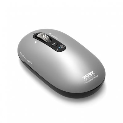 PORT DESIGNS Souris PC Port Pure mac - Sans fil/Bluetooth rechargeable - Gris