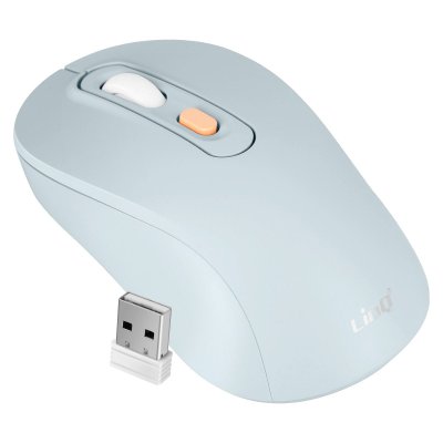 LINQ Souris Sans Fil Bluetooth ou WiFi 2.4Ghz Pr&eacute;cision et Confort  Bleu P&acirc;le 