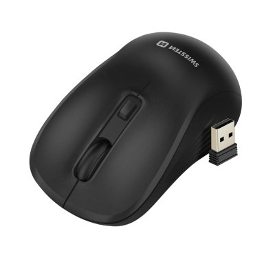 SWISSTEN Souris Sans Fil Bureautique pour PC et Mac avec DPI R&eacute;glable Noir