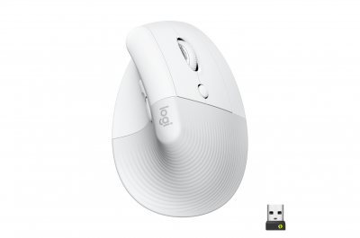 LOGITECH Souris sans fil  Lift Ergonomique Silencieuse Blanche 