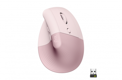 LOGITECH Souris sans fil  Lift Ergonomique Silencieuse Rose 