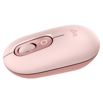 LOGITECH Souris sans fil  Pop Mouse avec &eacute;mojis personnalisables Bluetooth Rose 