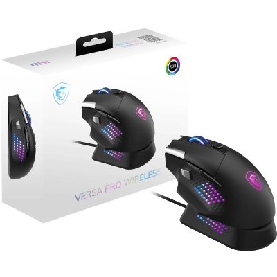 MSI Souris sans fil RGB  Versa Pro 26 000 DPI + station de charge Dock Pro