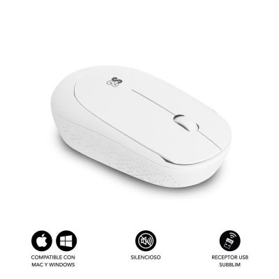 SUBBLIM Souris sans fil silencieuse Business Plus - jusqu'&agrave; 1200 DPI - blanc