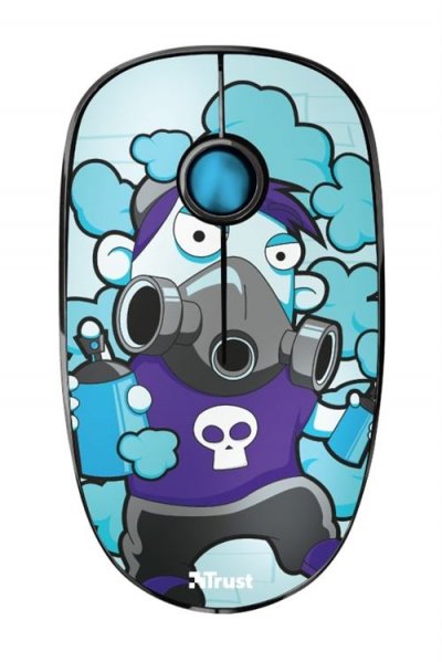 TRUST Souris sans fil silencieuse  Sketch Souris Cyan 