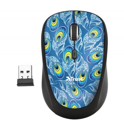TRUST Souris sans fil  Yvi Bleu paon 