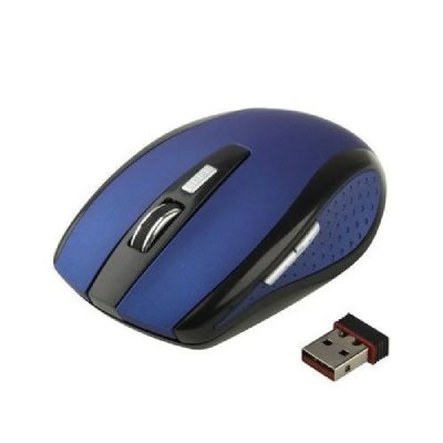 YONIS Souris Sans Fils Universelle Optique 2600 Dpi 2.4 Ghz USB Plug & Play Bleue Neuf -  