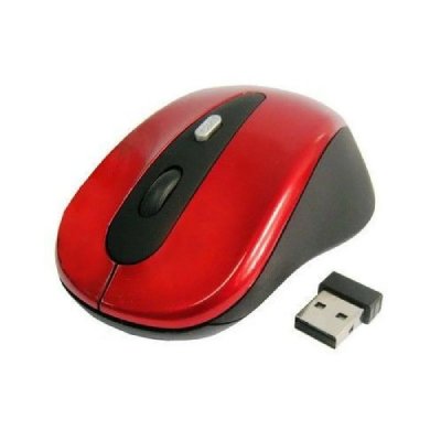 YONIS Souris Sans Fils Universelle Optique 2600 Dpi 2.4 Ghz USB Plug & Play Rouge Neuf -  