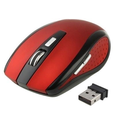 YONIS Souris Sans Fils Universelle Optique 2600 Dpi 2.4 Ghz USB Plug & Play Rouge -  